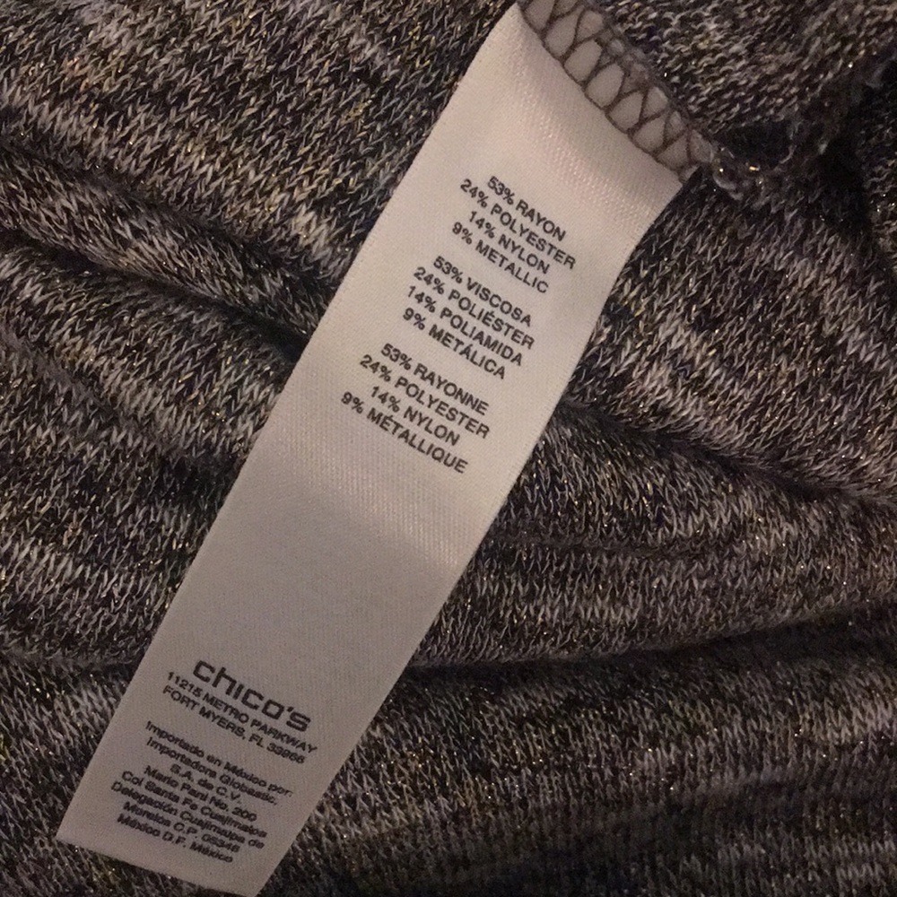 Cowl neck tunic sweater by Chicos, size 1 - Picture 5 of 5